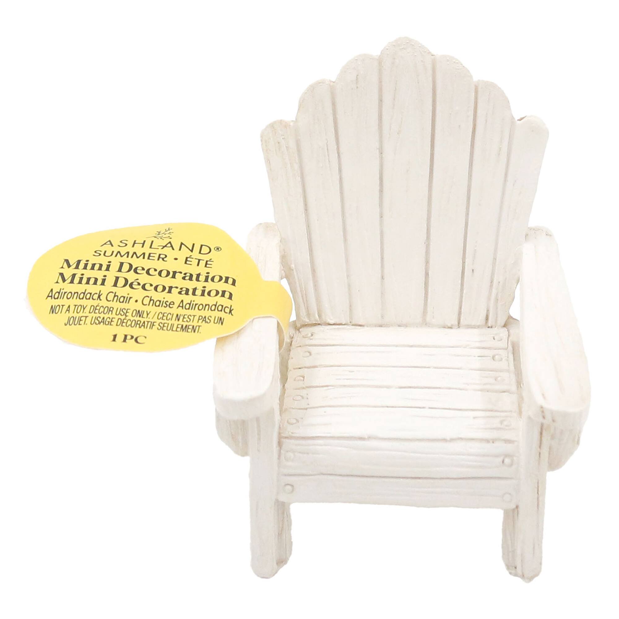 Mini White Adirondack Chair Decoration by Ashland®